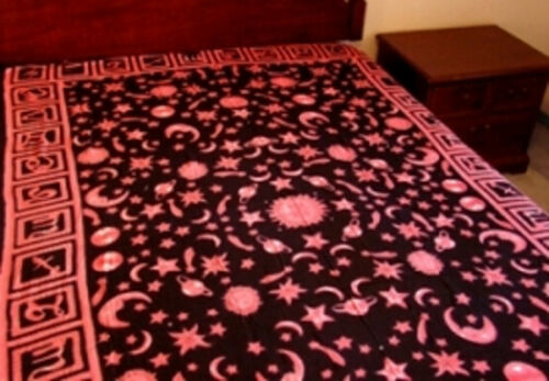Zodiac Beadspread Tapestry - Pink & Orange Tie Dye