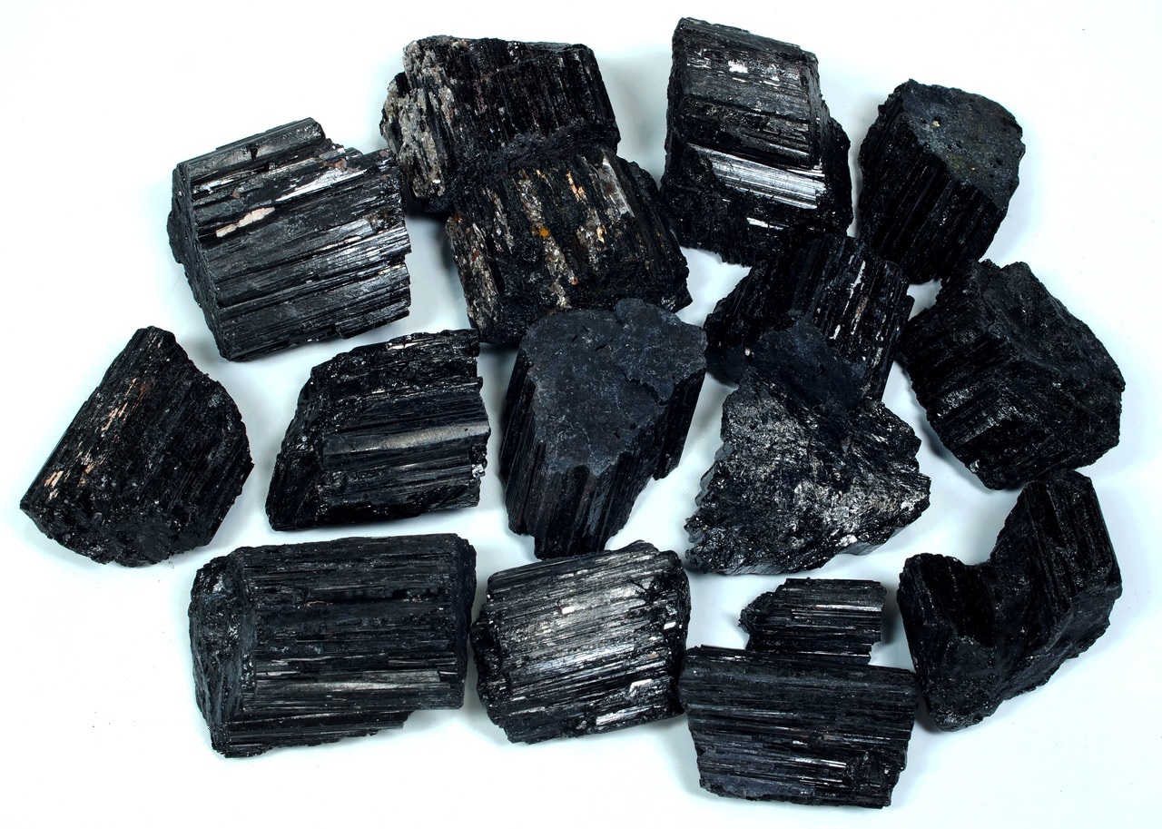 Black Tourmaline rough crystal mineral specimen 1.5"