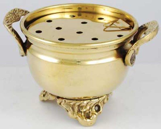 Brass Cauldron Burner small 2"