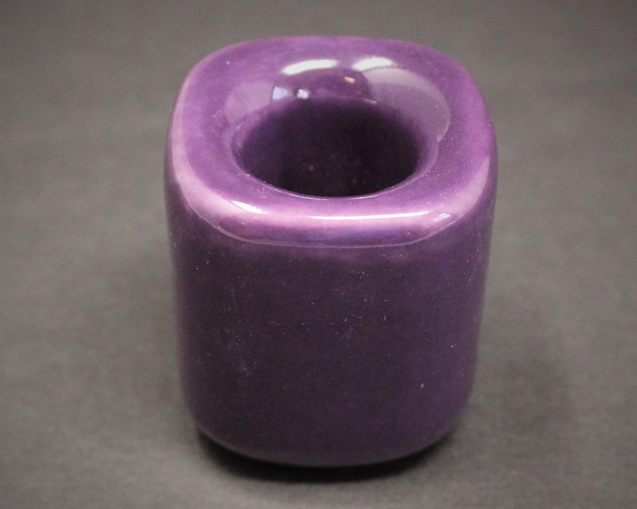 Purple ceramic mini ritual chime candle holder