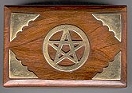 Small Brass Inlayed Pentacle box