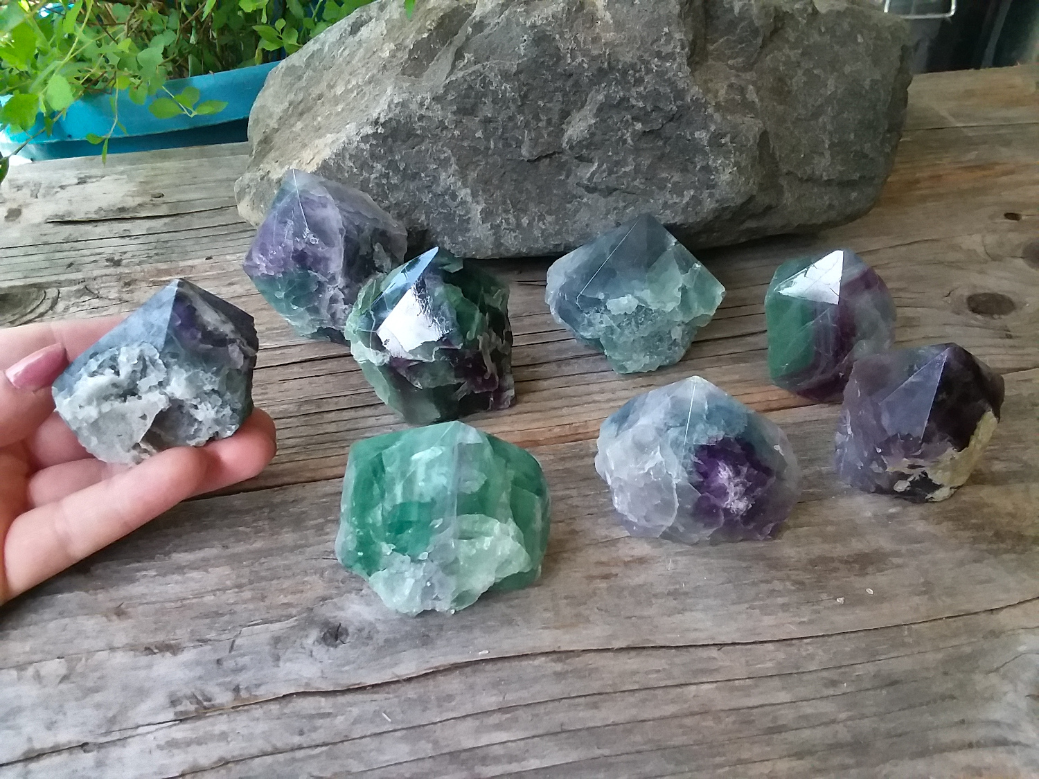 Fluorite top polished standing point
