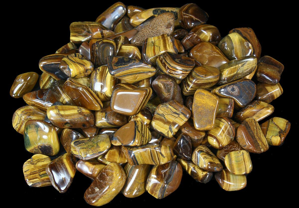Tiger Eye Tumbled - Golden - Click Image to Close