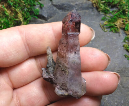 Scepter Smoky Amethyst Isis point cluster with Goethite inclusions - Image 5
