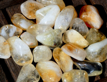 Citrine tumbled stone