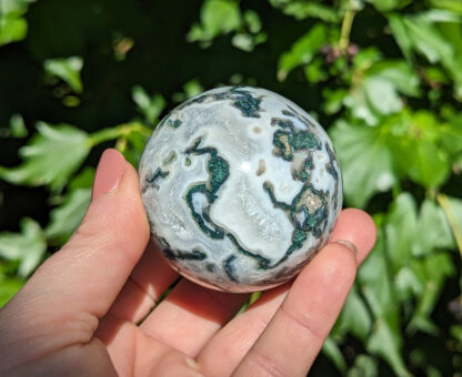 Druzy Moss Tree Agate sphere 2.25" #221 - Image 3