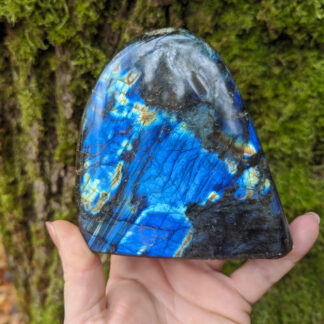 Labradorite polished form - blue flash #496